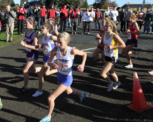 NCS XC D3 Girls-010.JPG - 2009 North Coast Section Cross Country Championships, Hayward High School, Hayward, California